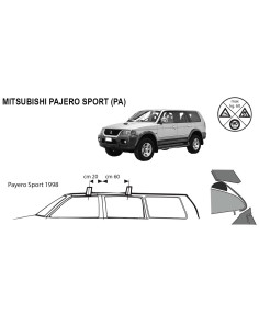 Kit barre portatutto LP43 per Mitsubishi Pajero Sport 1998-2008 2
