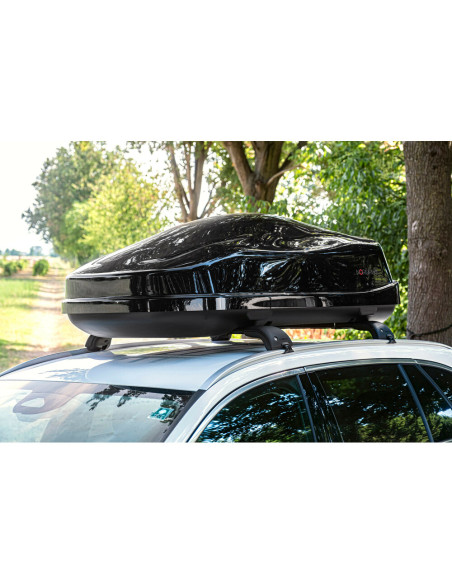 Box Auto Portatutto Portapacchi Nordrive in PST 480 litri Nero Lucido