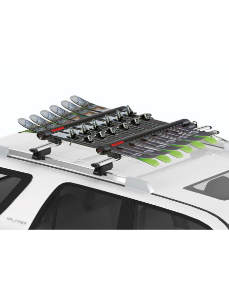 Portasci per barre da tetto FatCat evo black 6 paia di sci o 4 snow