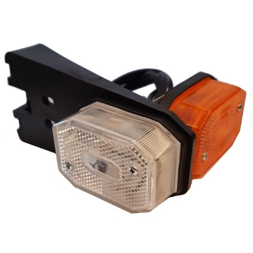 Fanale posizione bianco/arancio con supporto per rimorchi