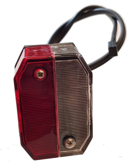 Fanale ingombro rosso/bianco per rimorchi