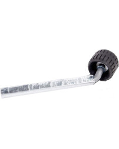 Rullo laterale singolo nero 101986 con gambo 40x40 per rimorchi