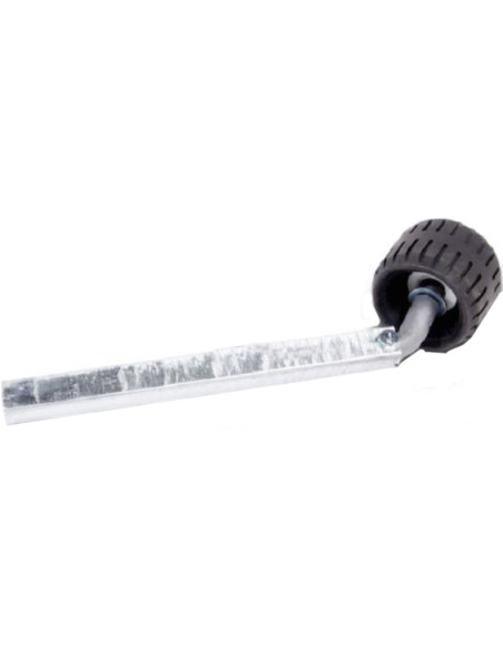 Rullo laterale singolo nero 101986 con gambo 40x40 per rimorchi