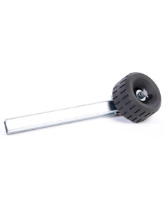 Rullo laterale singolo grigio con gambo 30x30 per rimorchi
