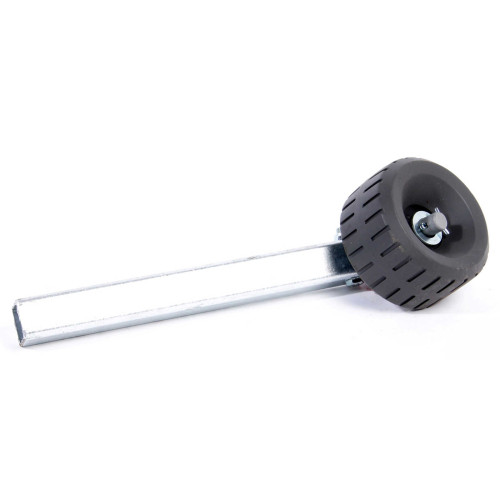 Rullo laterale singolo grigio con gambo 30x30 per rimorchi