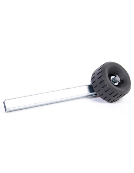 Rullo laterale singolo grigio con gambo 30x30 per rimorchi