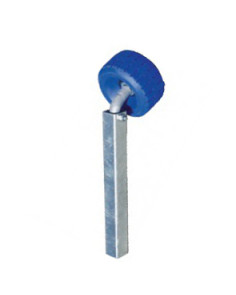 Rullo laterale singolo blu con gambo 40x40 per rimorchi