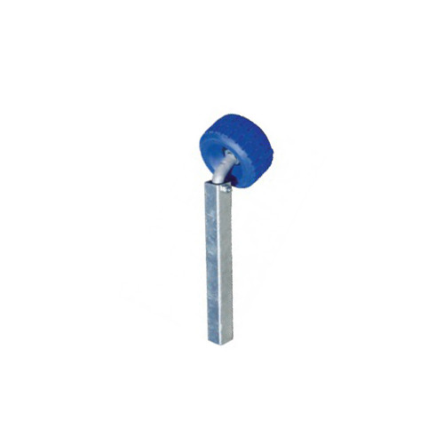 Rullo laterale singolo blu con gambo 40x40 per rimorchi