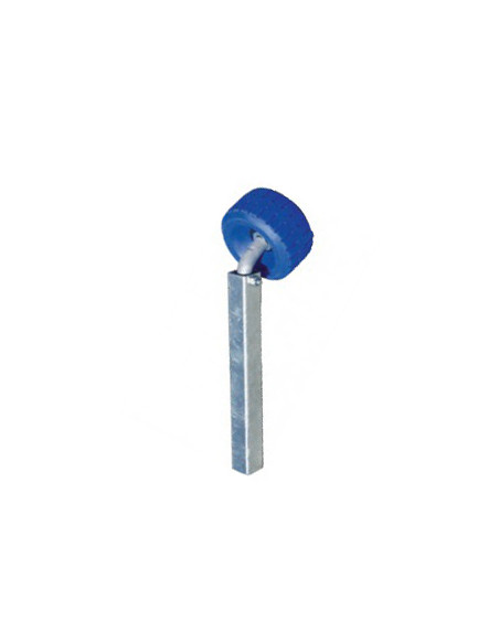 Rullo laterale singolo blu con gambo 40x40 per rimorchi