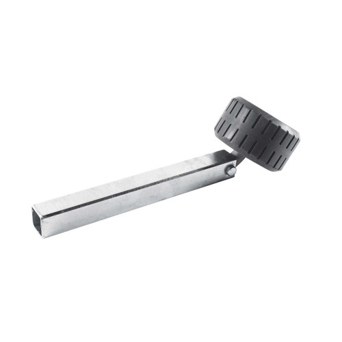 Rullo laterale singolo grigio 107411 con gambo 40x40 per rimorchi