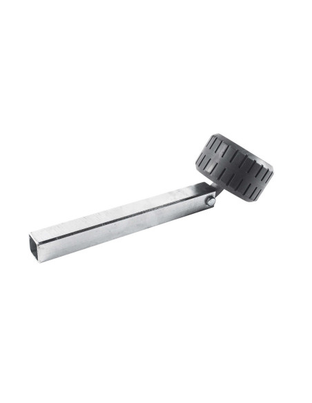 Rullo laterale singolo grigio 107411 con gambo 40x40 per rimorchi