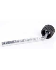 Rullo laterale singolo nero con gambo 30x30 per rimorchi