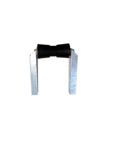Rullo centrale singolo nero con gambo 40x40 per rimorchi