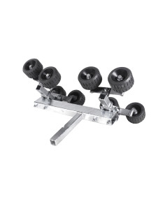 Rullo laterale a 8 rulli grigio con gambo 40x40mm per rimorchi