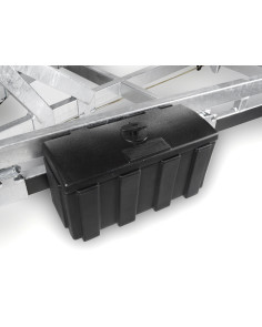 Cassetta attrezzi 52x22x28cm in plastica nera per rimorchi nautici 2