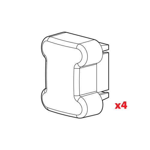 Set 4 tappi per barre commerciali in acciaio Nodrive Kargo