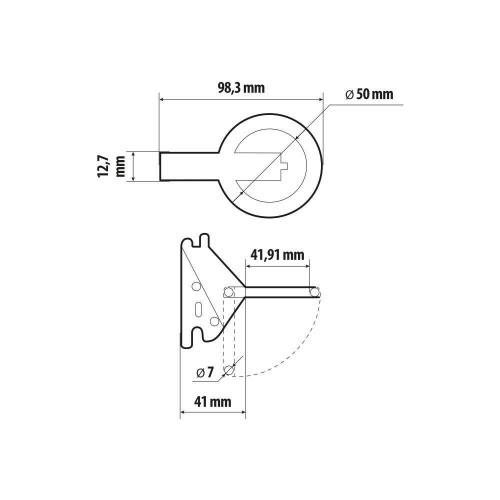 Anello di fissaggio per rotaie fermacarico ad incastro Type 2