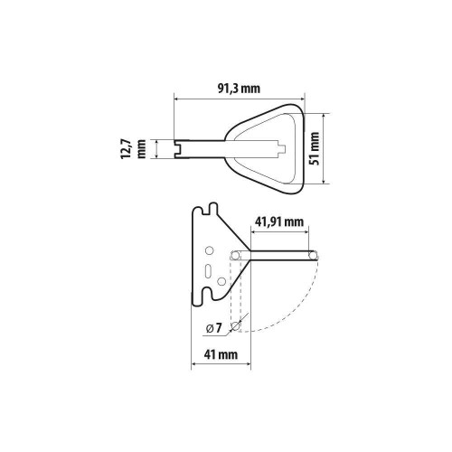 Anello di fissaggio per rotaie fermacarico ad incastro Type 3