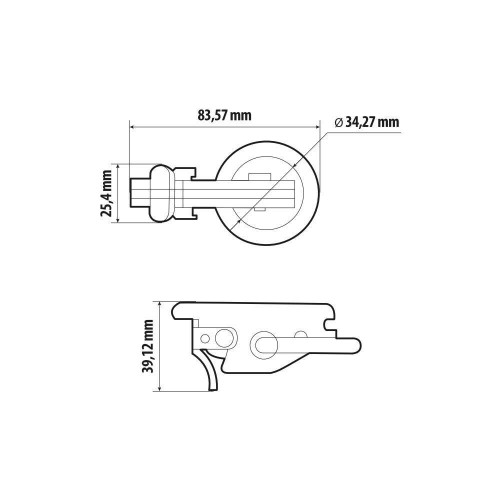 Anello di fissaggio per rotaie fermacarico ad incastro Type 1