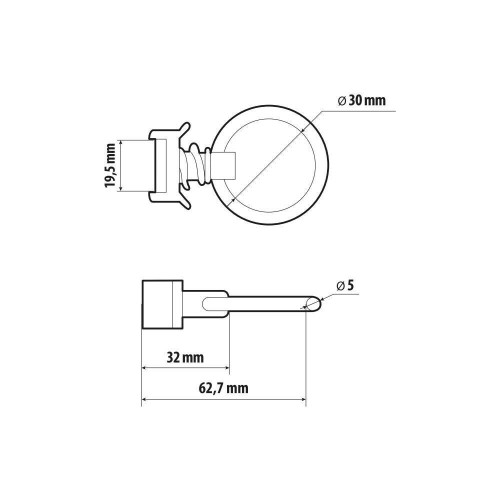 Anello di fissaggio con doppio perno per rotaie fermacarico a scorrimento Type 6