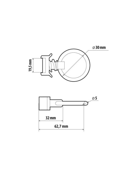Anello di fissaggio con doppio perno per rotaie fermacarico a scorrimento Type 6