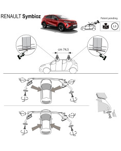Kit barre portatutto LP47 per Renault Symbioz dal 2024 2