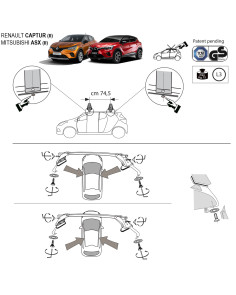 Kit barre portatutto LP47 per Renault Captur 5p dal 2020 2