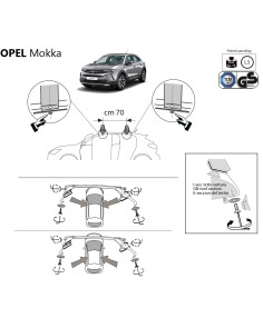 Kit barre portatutto LP47 per Opel Mokka dal 2020 2
