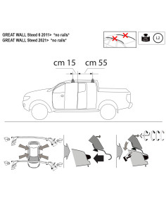 Kit barre portatutto LP47 per Great Wall Steed dal 2011 2