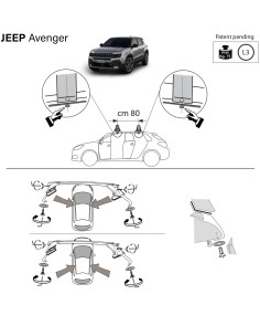Kit barre portatutto LP47 per Jeep Avenger dal 2022 2