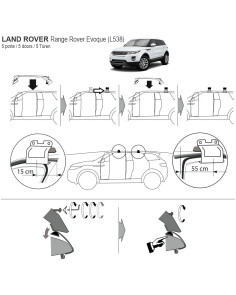 Kit barre portatutto LP47 per Land Rover Evoque 5p 2011-2018 2