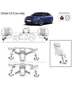 Kit barre portatutto LP47 per Citroen C5 X dal 2021 2