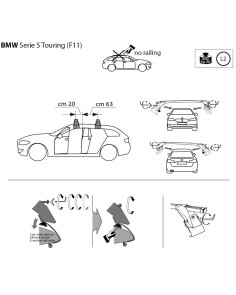 Kit barre portatutto LP47 per Bmw Serie 5 Touring 2010-2017 2