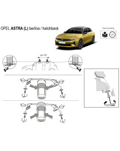 Kit barre portatutto LP47 per Opel Astra L 5p dal 2021 2