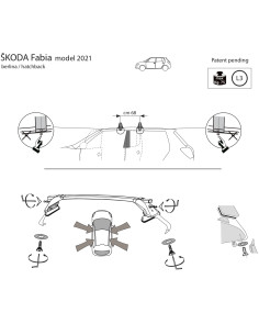 Kit barre portatutto LP47 per Skoda Fabia IV dal 2021 2
