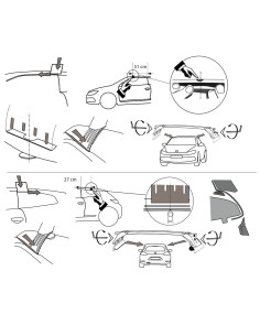 Kit barre portatutto LP47 per VW Scirocco 3p dal 2008 2