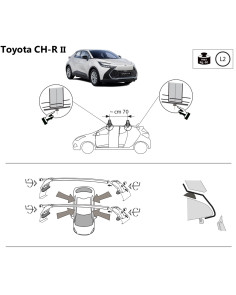 Kit barre portatutto LP47 per Toyota C-HR II dal 2023 2