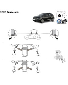 Kit barre portatutto LP47 per Dacia Sandero dal 2021 2