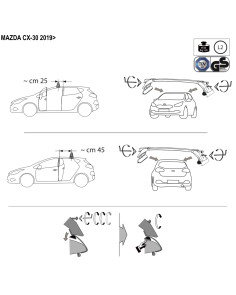 Kit barre portatutto LP47 per Mazda CX-30 5 porte dal 2019 2