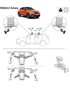 Kit barre portatutto LP47 per Renault Arkana dal 2020 2