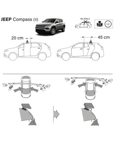 Kit barre portatutto LP47 per Jeep Compass senza profili 2017-2025 2
