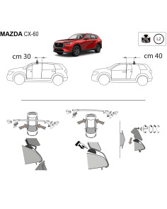 Kit barre portatutto LP47 per Mazda CX-60 dal 2022 2