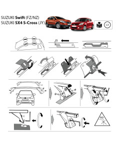 Kit barre portatutto LP64 per Suzuki S-Cross 5p dal 2013 2