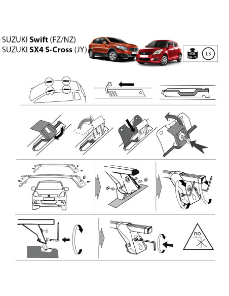 Kit barre portatutto LP64 per Suzuki S-Cross 5p dal 2013