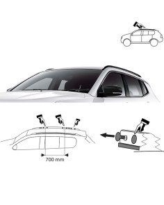 Kit barre portatutto LP64 per Jeep Compass con profili 2017-2025 2