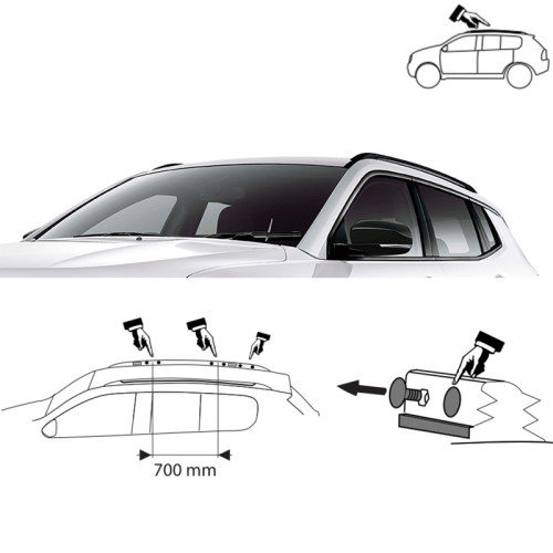 Kit barre portatutto LP64 per Jeep Compass con profili 2017-2025