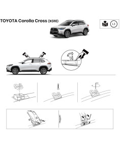 Kit barre portatutto LP64 per Toyota Corolla Cross dal 2022 2
