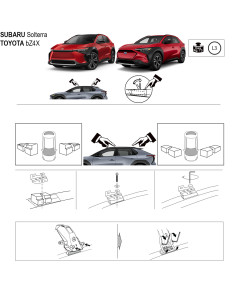 Kit barre portatutto LP64 per Toyota bZ4X dal 2023 2
