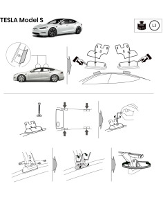 Kit barre portatutto LP64 per Tesla Model S dal 2013 2