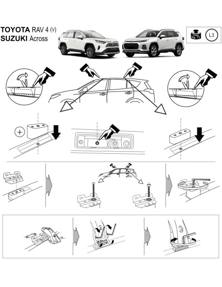 Kit barre portatutto LP64 per Suzuki Across dal 2020